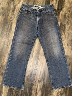 GAP Men’s Faded Blue Straight Fit Medium Wash Denim Jeans Size